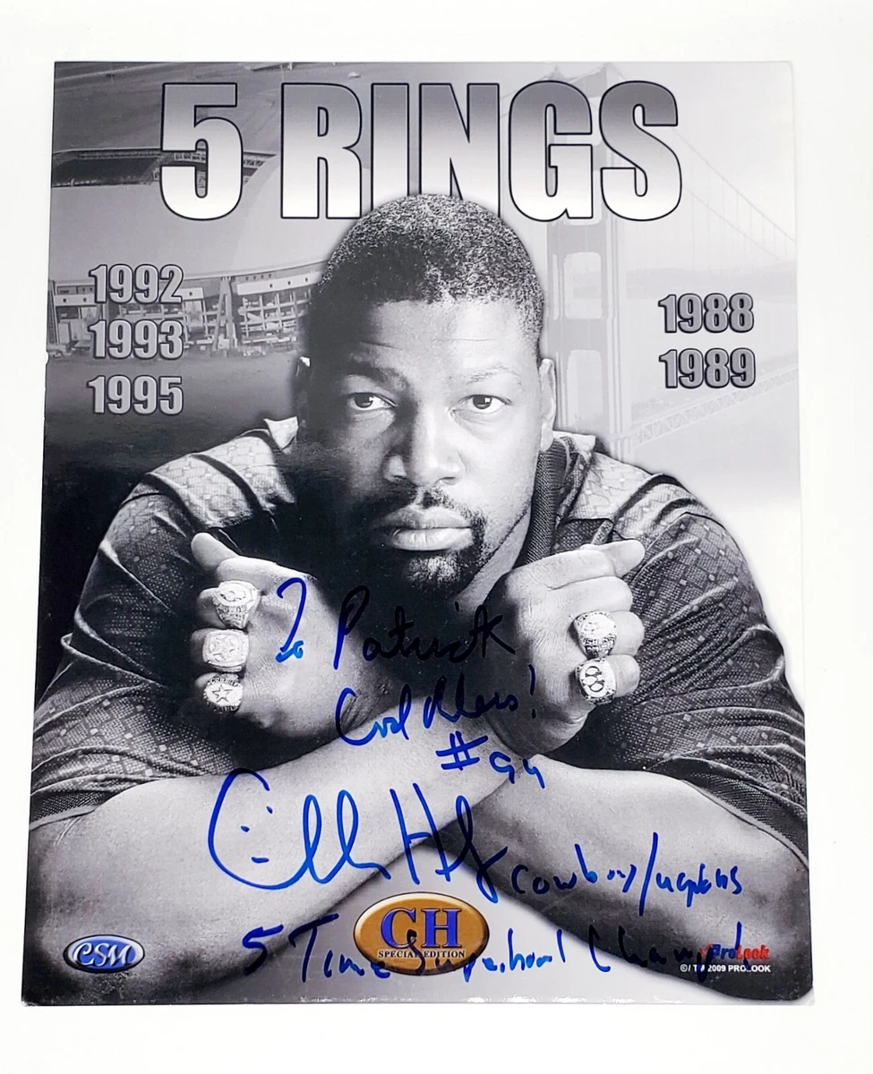 CHARLES HALEY Signed Autographed 8X10 AUTO 5 SUPER BOWL RINGS INSCRIPTIONS RARE