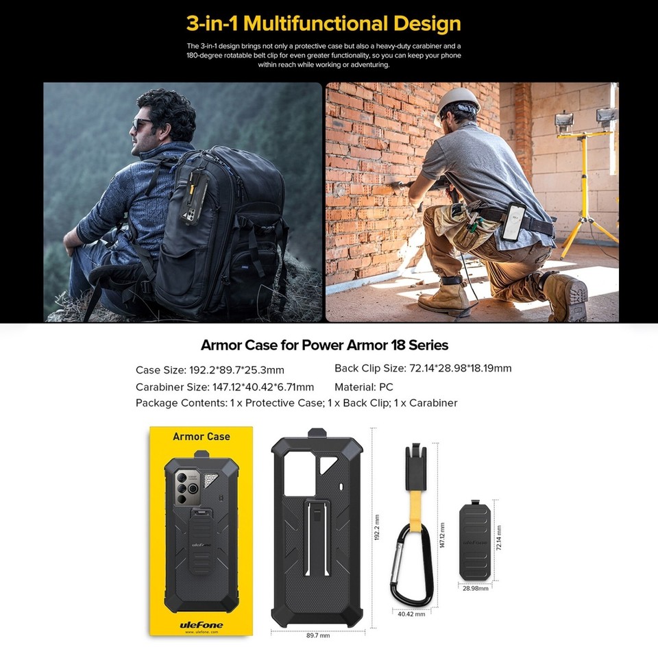 Caseroxx Custodia Compatibile Con Ulefone Power Armor 18/18