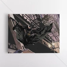 Batman Descent on Gotham Alex Ross Poster Canvas DC Comic Book Cover Art Print