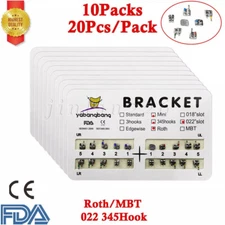 10X Brackets de Ortodoncia Dental Mini Estándar MBT Roth 0.022 Ganchos 3 4 5