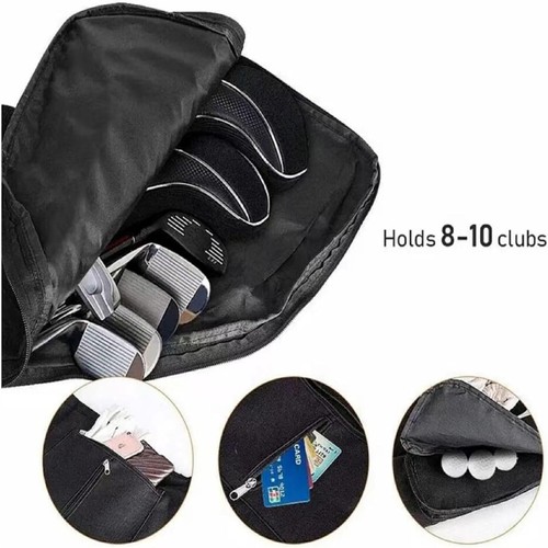 Golf Lightweight Carry Bag Foldable Sunday Bag Small Travel Bag Water Resistant - Picture 7 of 12
