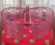 Victorias Secret Pink dog cut out hot pink glitter SHOWER CADDy new