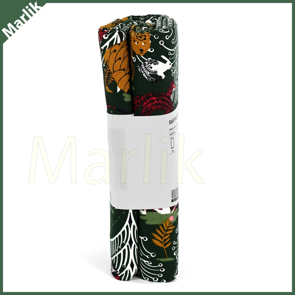 Ткань IKEA SMAFINGERORT предварительно нарезанная, зеленый лес дикая волшебная фантазия 59x118», НОВАЯ - Изображение 3 из 4