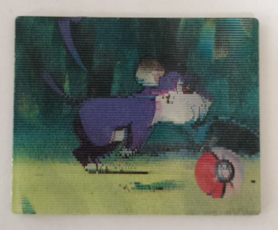 Pokemon Super Change Card Rattata Meiji 3D Lenticular Japan