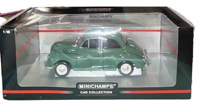 MINICHAMPS 1/18 Die-Cast Morris Minor Green Sedan HTF NIB | eBay