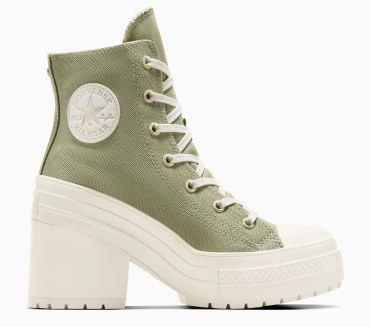 Converse Chuck 70 De Luxe Green Platform High-Top Unisex Sneakers A11175C W8 M6-image