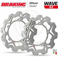 BRAKING S38020 COPPIA SET 2 DISCHI FRENO ANTERIORI S3 YAMAHA T-MAX 530 ABS 2016