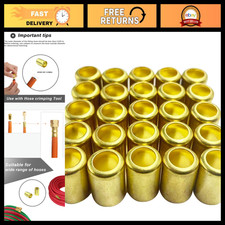 25 Pack Brass Hose Ferrules 0.560" ID for Air, Torch  Acetylene Hoses