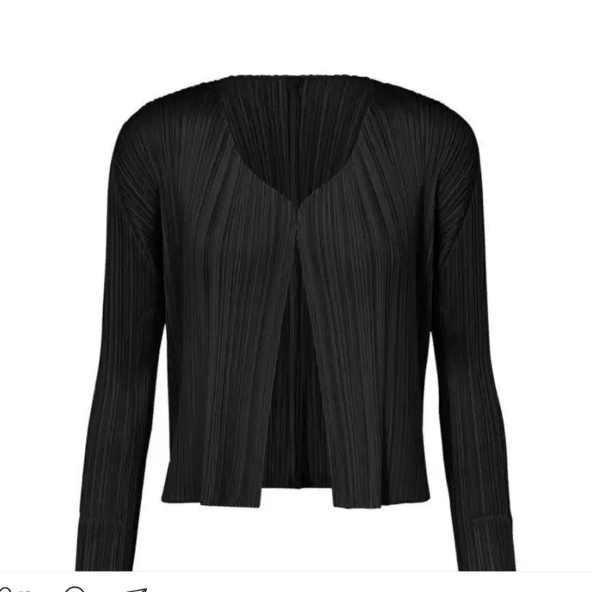 Pleats Please Issey Miyake Basic Black Cardigan, … - image 3