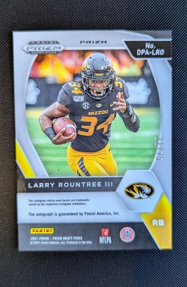 2021 Prizm Draft Picks Blue Cracked Ice /75 Larry Rountree III Rookie Auto ⚡⚡ - Image 2 of 3