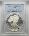 2006-W American Silver Eagle PR69DCAM PCGS Proof 69 Deep Cameo - Some Spots
