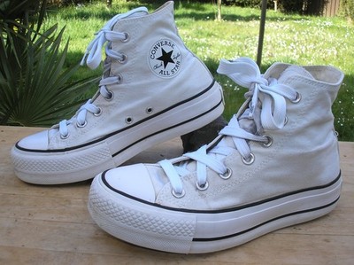 Original CONVERSE Chucks Taylor Sneaker HI, Gr. 38, Weiß, Plateau !!!