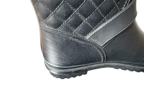Capelli New York schwarze Damen-Regenstiefel Größe 6 goldene Schnalle - Bild 3 von 10