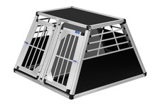 N113 Hundetransportbox Gitterbox Aluminium Transportbox Hundebox Alubox Autobox