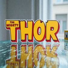 Marvel The Mighty Thor Comic 3D Logo Sign Des...