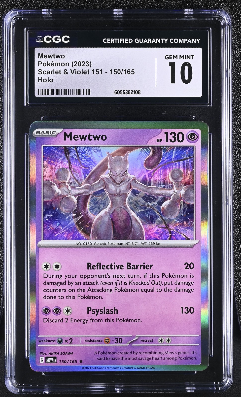 MEWTWO 151 Holo Rare #150 CGC 10 Gem Mint Pokemon [Nostalgium]