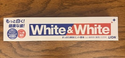LION White & White Toothpaste (Clean Fresh Mint) 150g- FAST SHIP USA