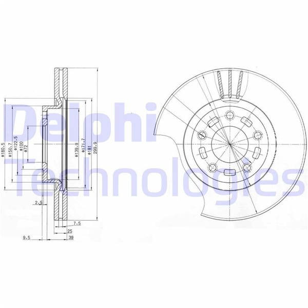 2X Delphi Bremsscheiben Vorne 300Mm BelÜFtet Passend FÜR Mazda 3 5 | BG3928-image