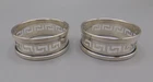 PAIR OF STERLING SILVER GREEK KEY NAPKIN RINGS - BIRMINGHAM 1930