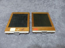 2 - VINTAGE FOLMER GRAFLEX 4X5 GRAPHIC PRESS FILM HOLDERS - 13.5 x 120 x 160 MM