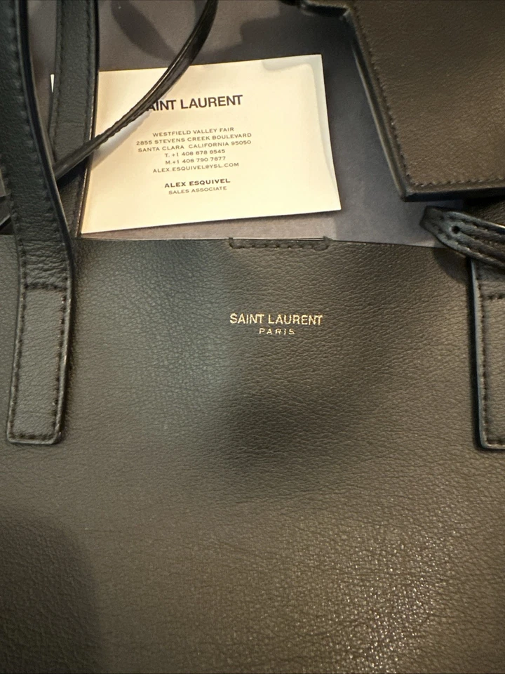 Saint Laurent Large Shopping Tote Bag In Leather Women Black One Size - Image 3 of 4