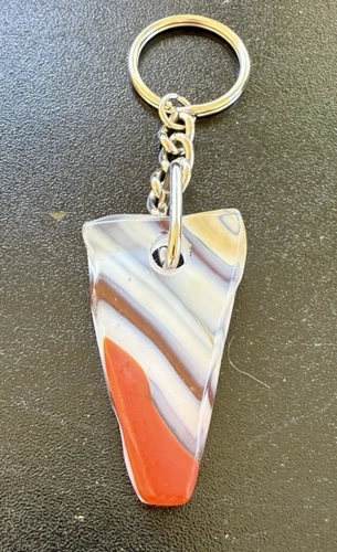 Blenko  Glass  Keychain - Saturn