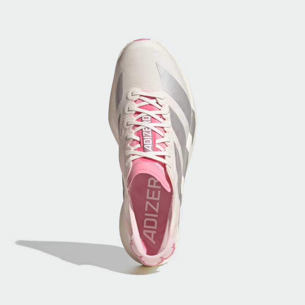 adidas Adizero Adios Pro 4 JQ4445 Core White Silver Metallic Men's