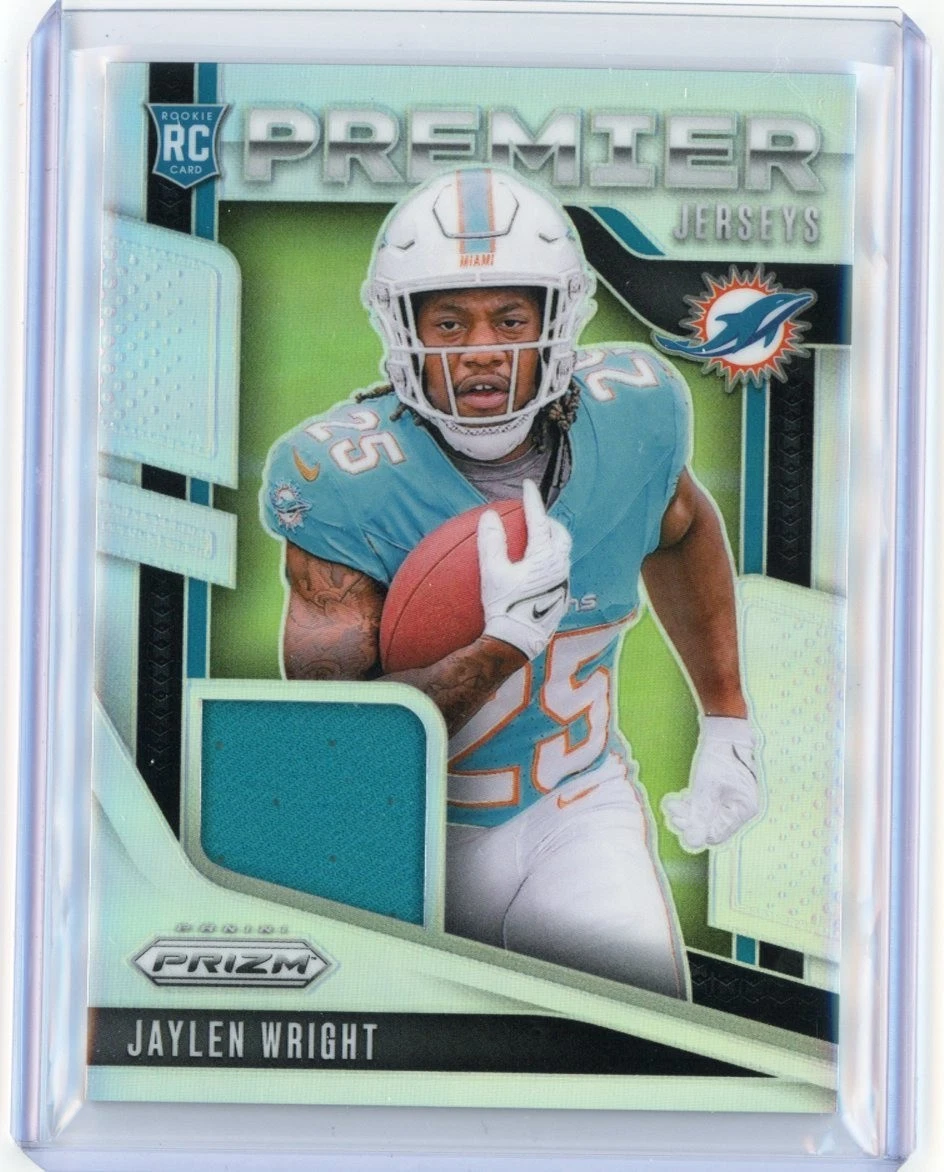 Jaylen Wright 2024 Panini Prizm - Silver Premier Jerseys #PJ-JWT (RC) Dolphins