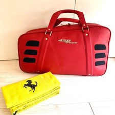 Rara borsa Ferrari 458 Spider Owner Limited in pelle Boston rossa usata in Giappone ZK