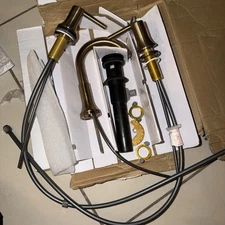 Delta Nicoli Brushed Gold Faucet 3 Hole, 8 Inch Champagne Bronze 35749LF-CZ CUT