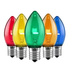 Holiday Lighting C9 LED Christmas Lights 25 Multi-Color Filament Bulbs Indoor