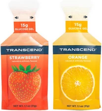 Transcend Foods Strawberry + Orange Gels (1.1 oz, 1.1 Ounce (Pack of 100)