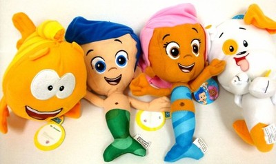 Bubble Guppies Gil, Molly, Mr Grouper, Bubble Puppy 4 Plush Doll 8'' New SALE