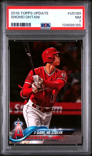 2018 TOPPS UPDATE #US189 SHOHEI OHTANI ROOKIE RC - PSA 7 NM