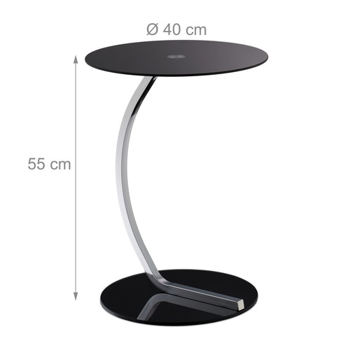 Mesa auxiliar mesita moderna 3 kg 55 cm mesa de café mesa redonda mesa de salón - Imagen 4 de 10