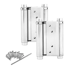 2Pack 6 Inch Double Action Spring Door Hinge for Saloon Cafe Pub Swinging Doors