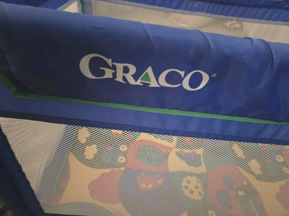 Vintage 1990s Graco Pack N Play 925 DN Series Playpen Baby Toddler Vehicles Tree - Image 4 of 4