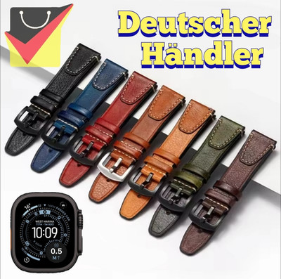 Echtleder Armband für Apple iWatch Series 1/2/3 4 5 6 7 SE 8 9 10 11 Ultra 1 2 3