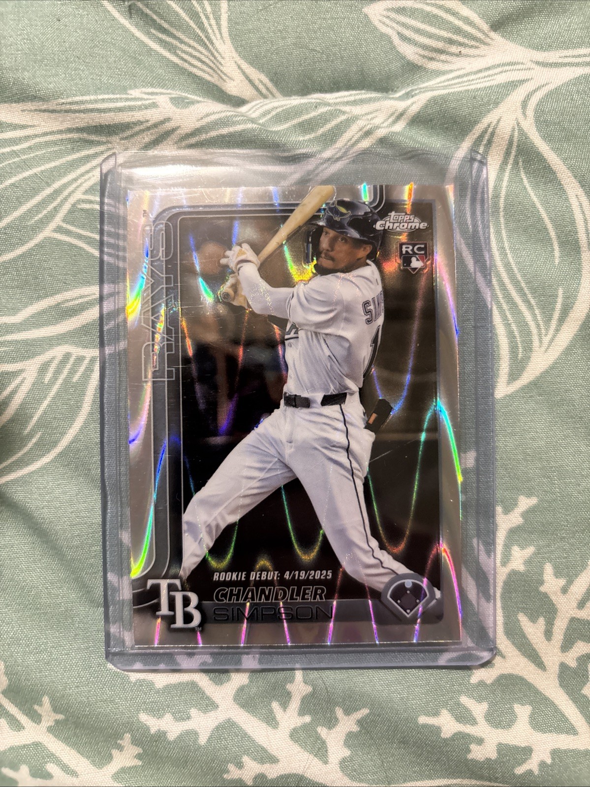 2025 Topps Chrome Update-#USC17 Chandler Simpson (RC) Debut Raywave Refractor