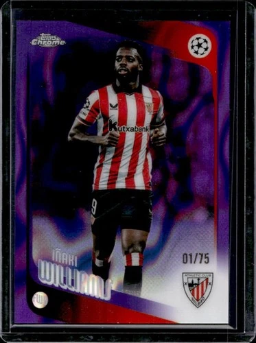 2025-26 Topps Chrome UEFA CC Inaki Williams Purple Lava Refractor #/75