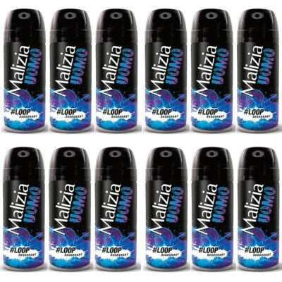 MALIZIA UOMO LOOP deo deodorant 12x 100 ml vorratspackung