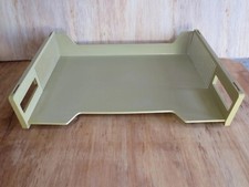 Vintage Eldon Stackable Plastic Desk Tray Beige Made in the USA 1969 Mid Century