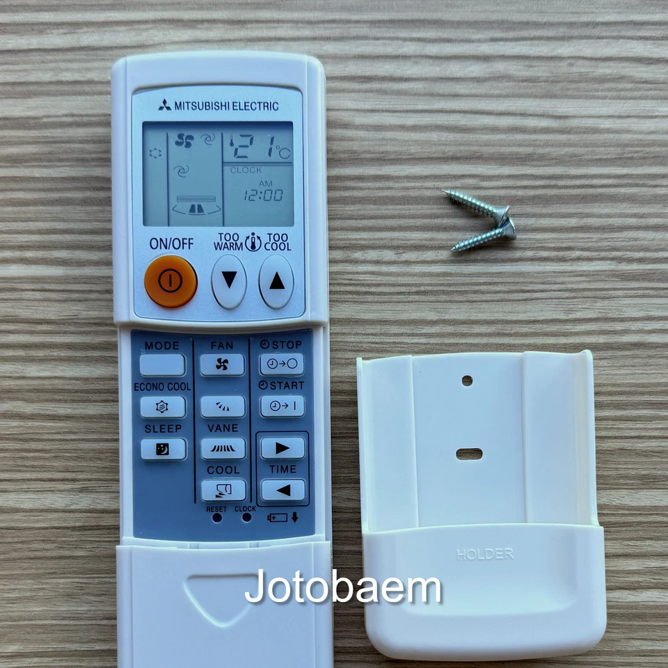 A/C Replacement Remote Control Mitsubishi MSZ-GE22VA, MSZ-GE25VA + WALL HOLDER - Image 3 of 3