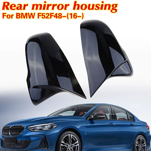 Pair Side Wing Door Mirror Caps Cover For BMW F52 F45 F46 F48 F49 Gloss Black