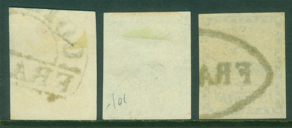 ARGENTINA 1858 Argentine Confederation set  Scott # 1- 3 used VF - Image 2 of 2