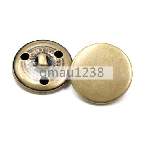 RETRO COPPER 15MM-25MM METAL SHANK BUTTONS ROUND COAT BAG TAILOR SEWING CRAFTS - Picture 11 of 17