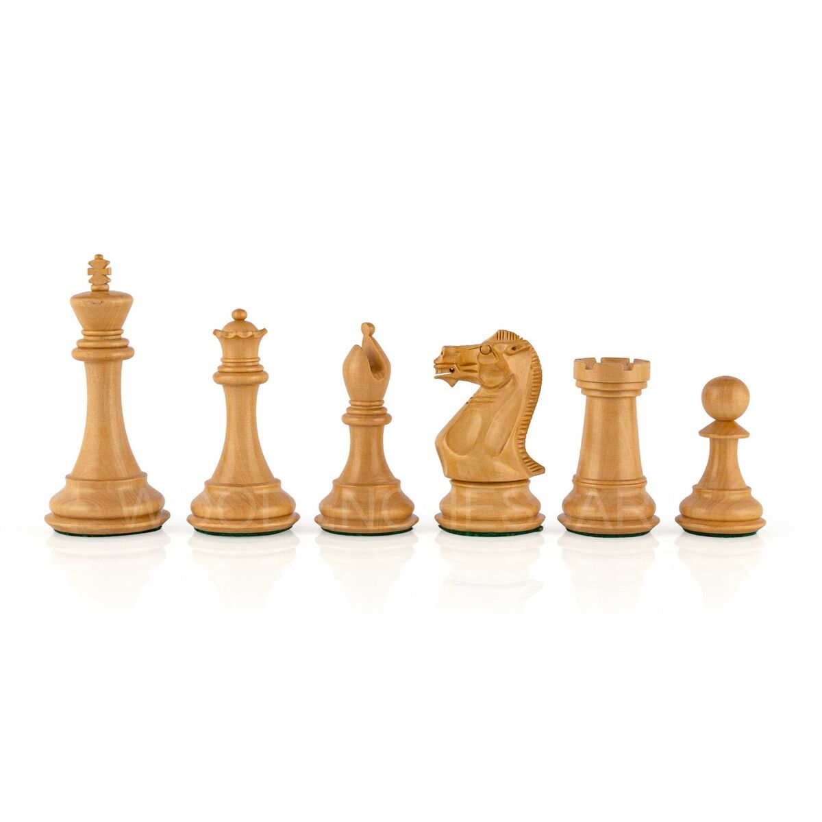 4.1 Pro Staunton Weighted Wooden Chess Set- Chess Pieces Only - Eboni