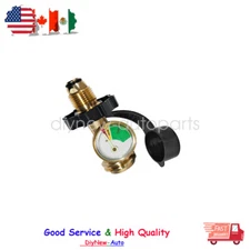 100 lb Propane Tank Adapter with Gauge, Universal Fit POL Propane Tank Gauge