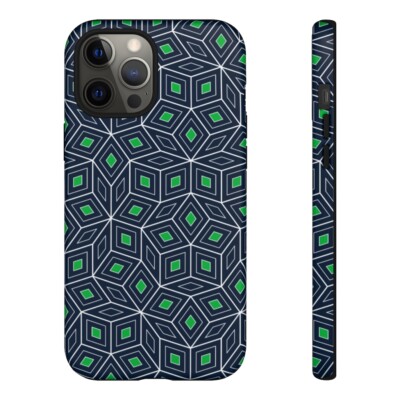 Blue & Green Penrose Phone Case - Tough Style - iPhone 12, Samsung Galaxy S20