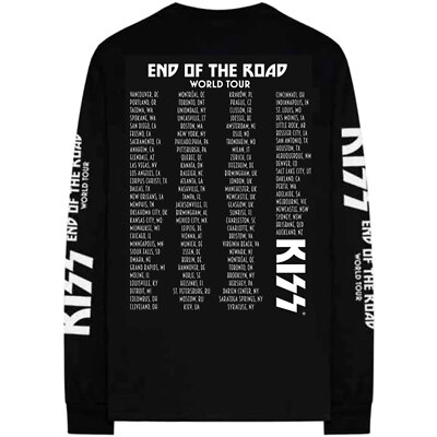 Kiss End Of The Road Tour Black Long Sleeve Shirt NEW